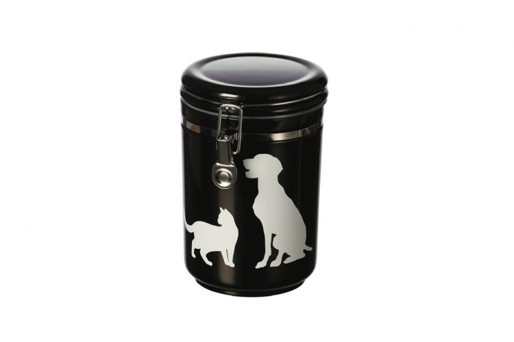 CANISTER CAT &amp; DOG BLACK