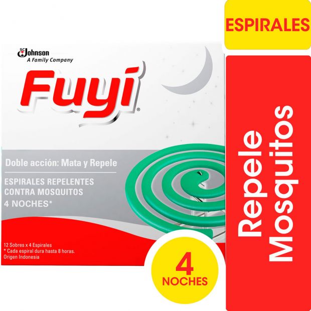 Fuyi Espirales En Bolsa X 4