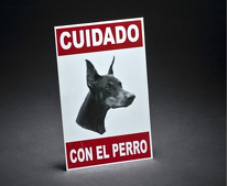 CARTEL CUIDADO DOBERMAN - CAFRAN