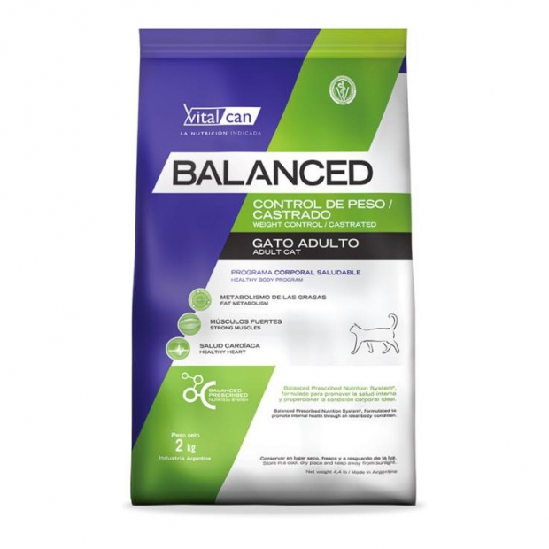 Vital Can Balanced Gato Ctrl. Peso/Cstrdo. X 400 Gr.