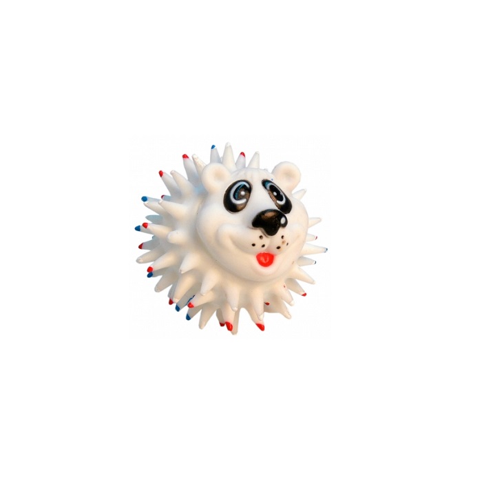 PELOTA CON PINCHES 10CM BLANCA  PER-ROS