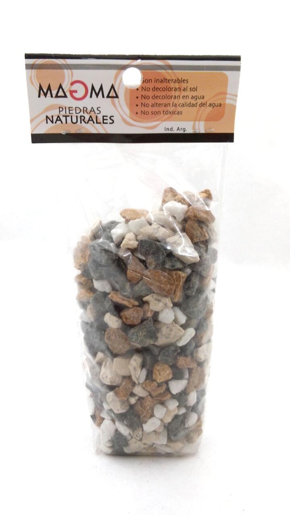 PIEDRA DECORATIVA AQUA NATURAL MEZCLA OSCURA x 500GRS