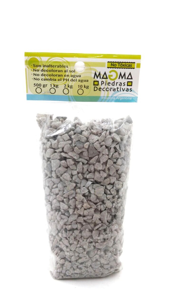 PIEDRA DECORATIVA LINEA AQUA GRIS X500GRS