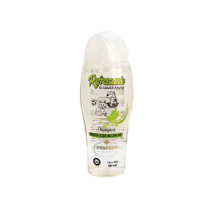 SHAMPOO MENTA ALOE ALCANFOR REFRESCANTE 250 CM3. OSSPRET