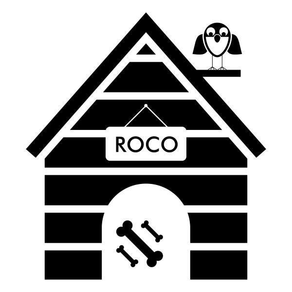 VINILO DECORATIVO CUCHA DE PERRO CHICA - DOBRO