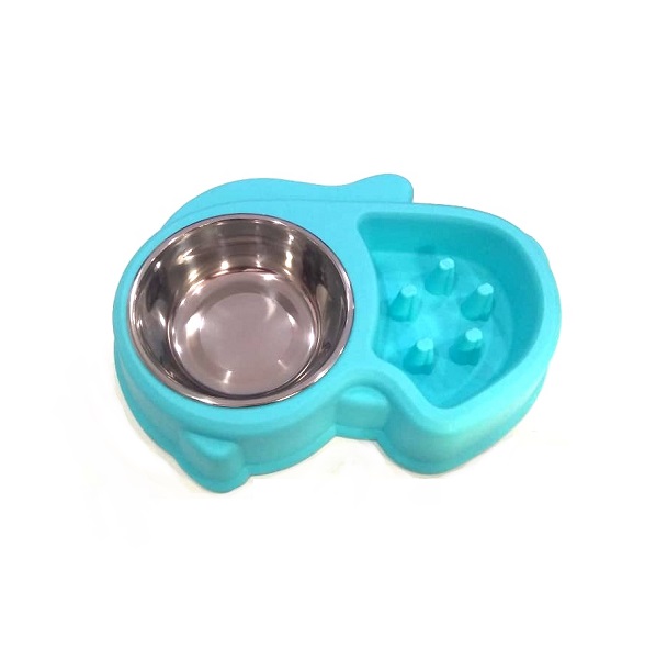 COMELENTO DOBLE CON BEBEDERO ACERO - PER-ROS