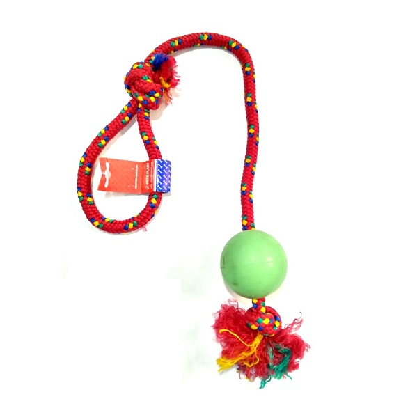 PELOTA DE GOMA GRANDE SOGA ALPINA 15MMX80CM S205 - PETS PLAST