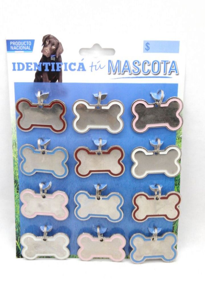 CHAPITAS GRABABLES PINTADAS Nº300 HUESITO MEDIANO X 12 UNIDADES- DOBRO