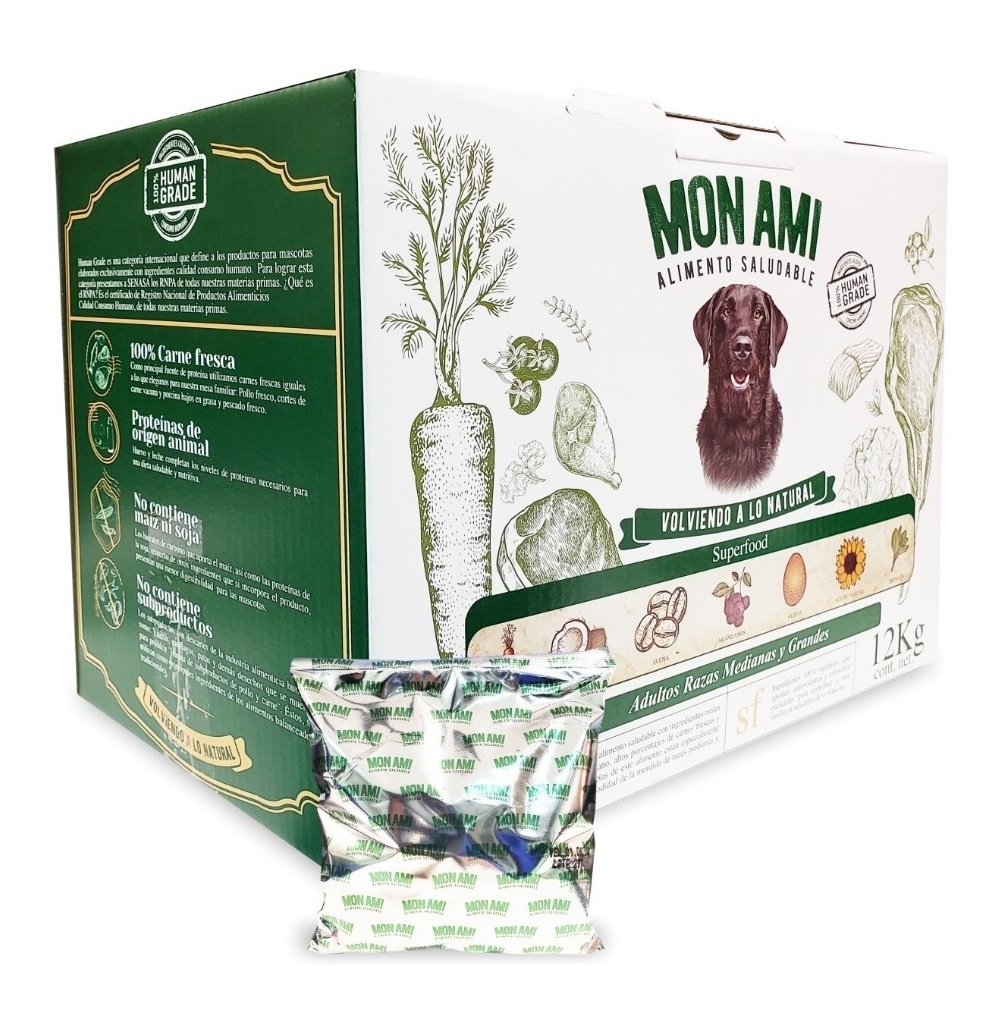 PERRO ADULTO RAZAS MEDIANAS Y GRANDES X 12KG - MON AMI