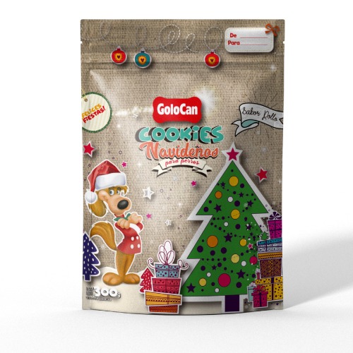 COOKIES NAVIDEÑAS PARA PERROS X 300G - GOLOCAN