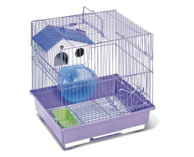 HAMSTERA 1 PISO CON RUEDA C/BEBEDERO - IMPORTADO